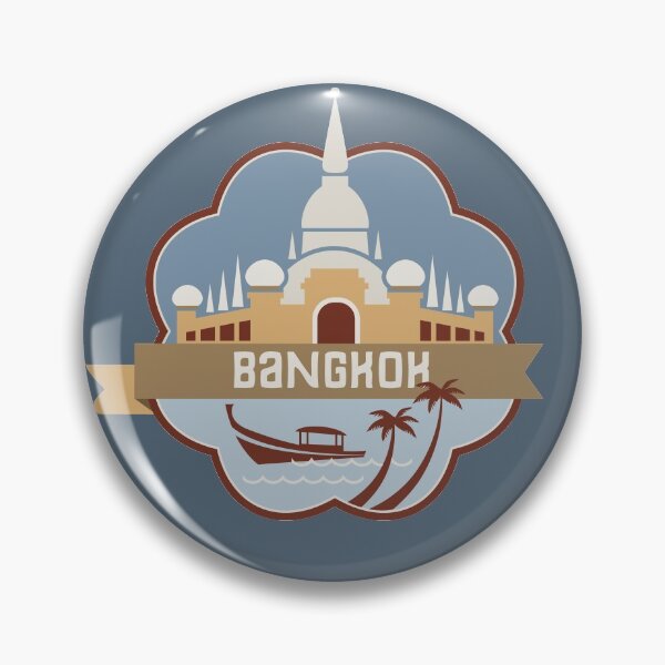 Item preview, Bangkok Thailand Retro Badge designed and sold by junkydotcom.