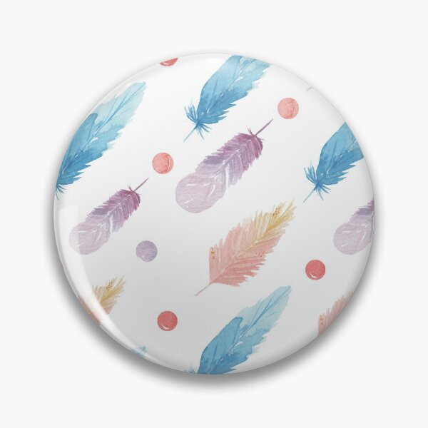 Item preview, Pretty & Girly Rainbow Pastel Bohemian Feathers Watercolor | Blue Pink Purple | Pretty Face Masks Dust Masks  designed and sold by rdorsey8.