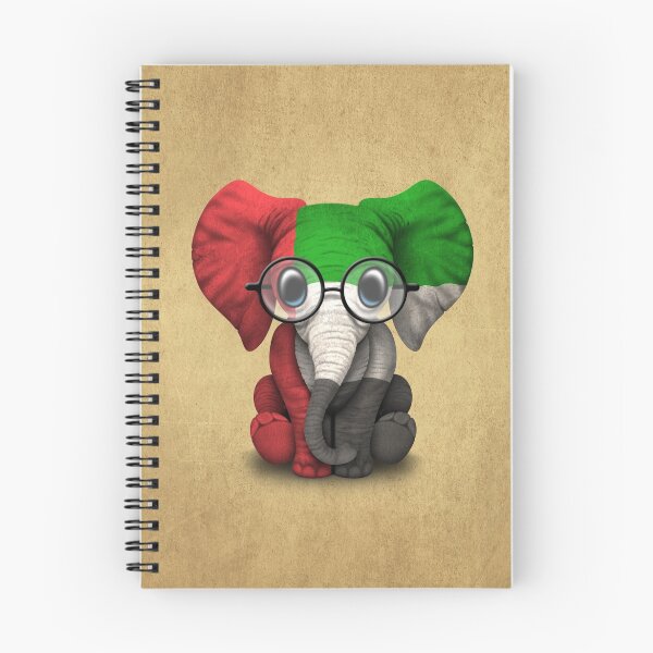 Item preview, Baby Elephant with Glasses and UAE Flag designed and sold by JeffBartels.