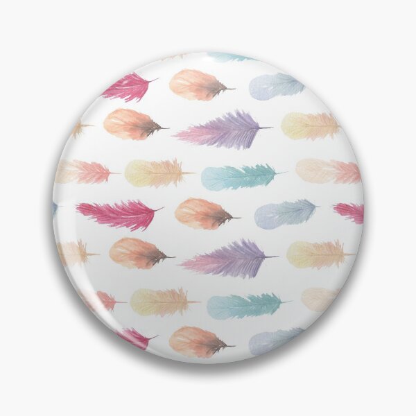 Item preview, Pretty & Girly Rainbow Pastel Bohemian Feathers Watercolor | Blue Pink Purple | Pretty Face Masks Dust Masks  designed and sold by rdorsey8.