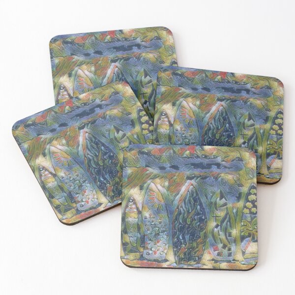 Surf Boards 6 designed and created by (c) Janet Watson Art xx Coasters (Set of 4)