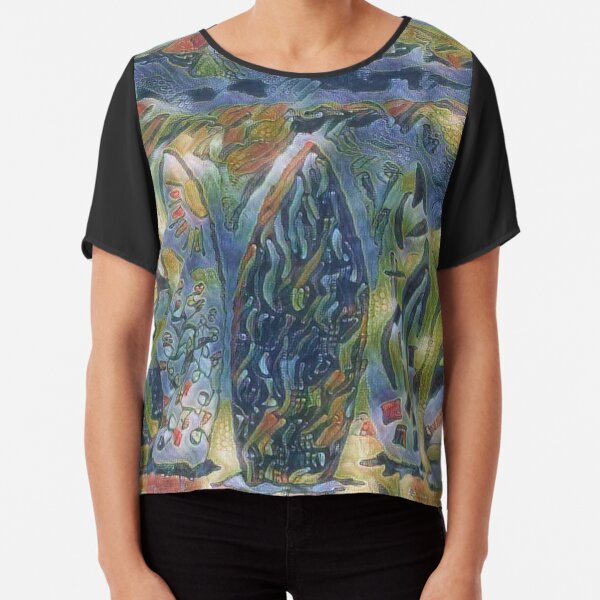 Surf Boards 6 designed and created by (c) Janet Watson Art xx Chiffon Top