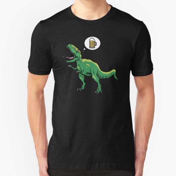 Beer Saurus // Bier Dino Slim Fit T-Shirt