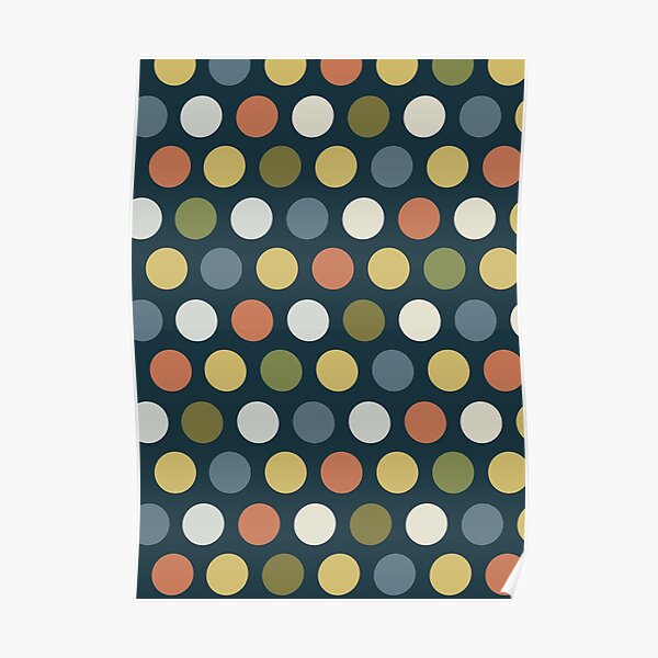 Dots on Dark Ground Poster