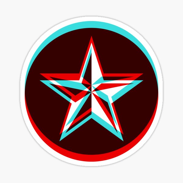 "3D Star 4" Sticker by animinimal | Redbubble