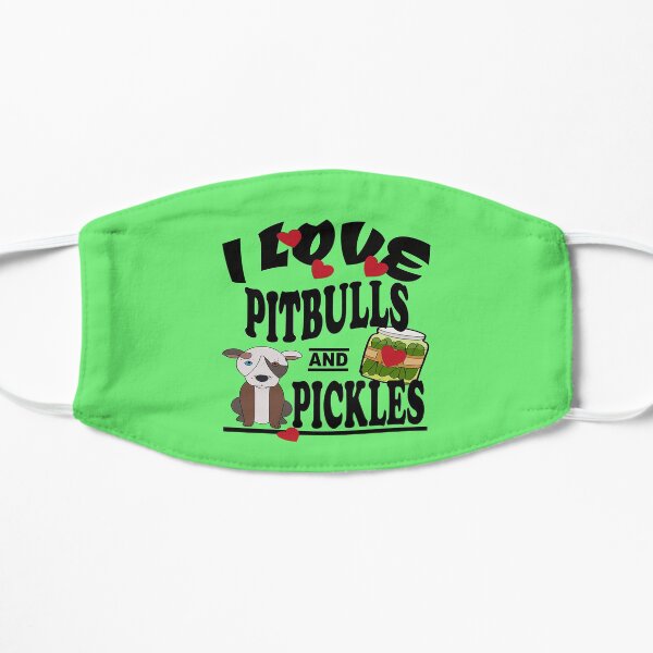 I Love Pitbulls and Pickles Mask Mask