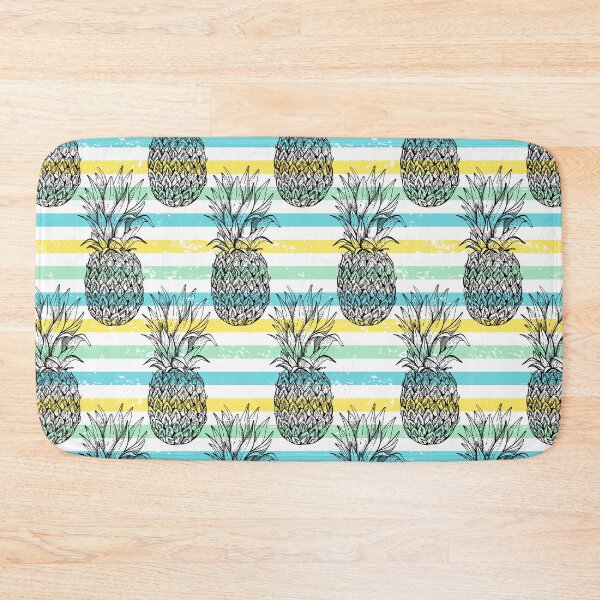 Item preview, Pattern pineapple stripes summer pastel designed and sold by PandaPope.