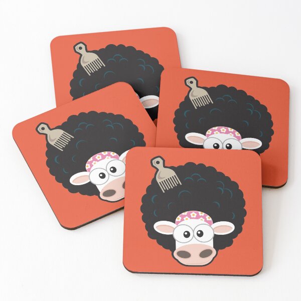 Item preview, Afro Cow with Comb designed and sold by LisaMarieArt & Illustration.