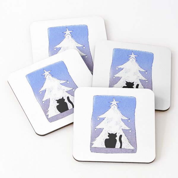 Item preview, Black Cat Approving the Christmas tree designed and sold by blackheartscot.