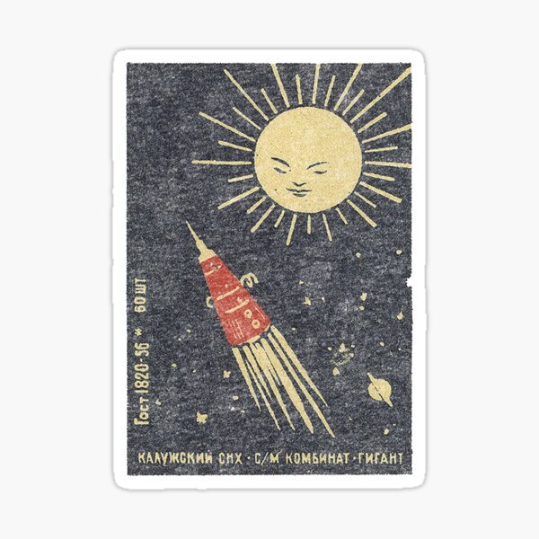 Vintage Russian Space Program Sputnik 3 Sticker