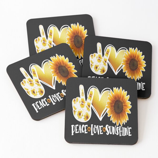 Item preview, Peace Love Sunshine sunflower design gift for women designed and sold by BRtisticDesigns.