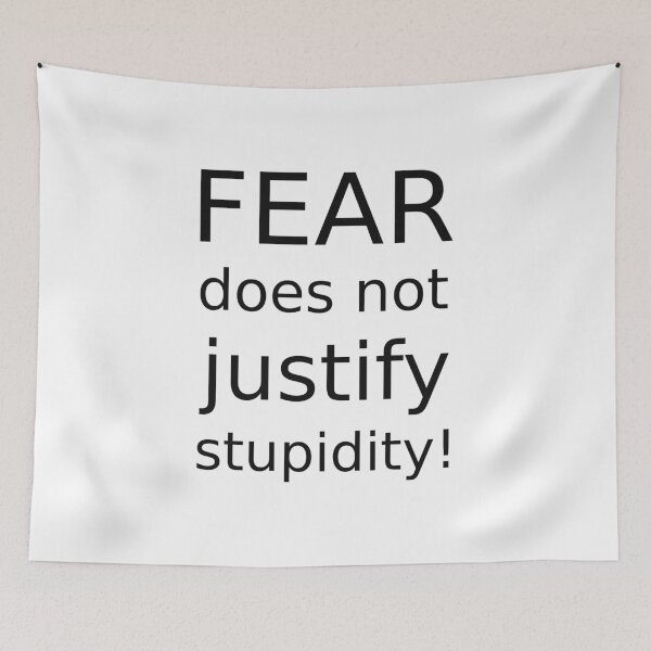 Item preview, Fear does not justify stupidity! designed and sold by tuzlay.