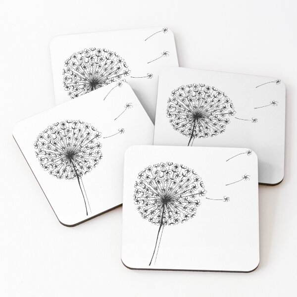 Item preview, Dandelion Clock Black and White Drawing designed and sold by Maddy Bennett.