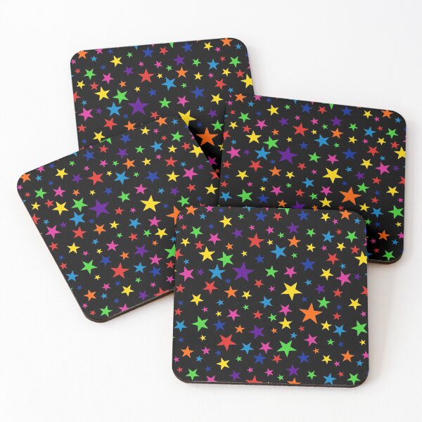 Item preview, Twinkle Twinkle Colorful Stars in the Black Night Sky designed and sold by VintageStyle.