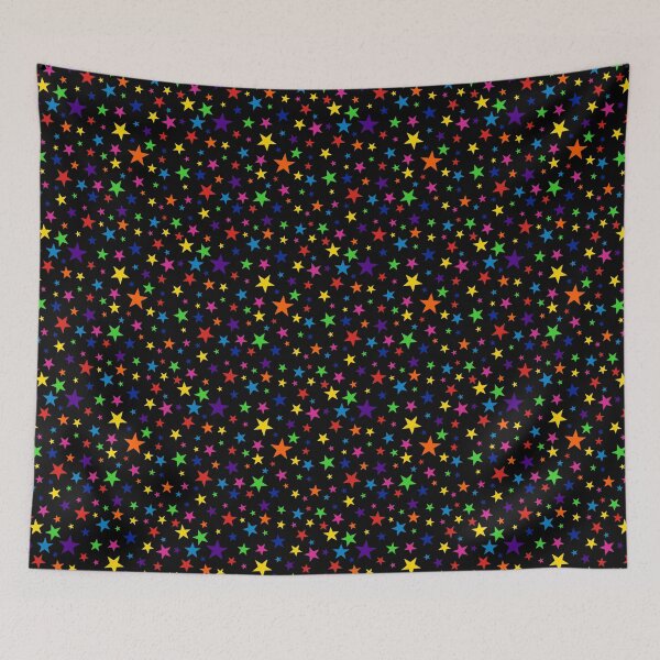 Item preview, Twinkle Twinkle Colorful Stars in the Black Night Sky designed and sold by VintageStyle.