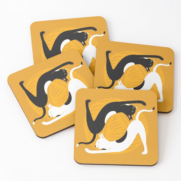 Item preview, Yin Yang Yoga Cats designed and sold by Angelandspot.