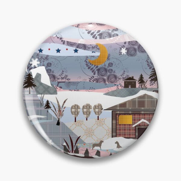 Item preview, Retro christmas patchwork design nature winter picture designed and sold by fuzzyfox.