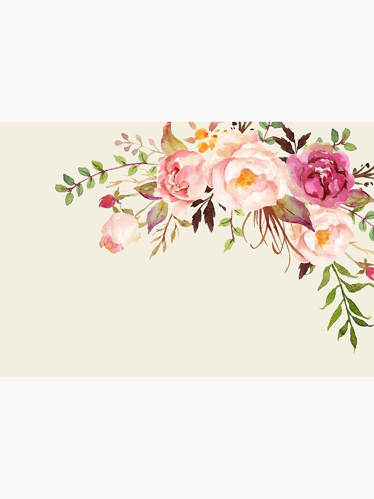 Romantic Watercolor Flower Bouquet by junkydotcom
