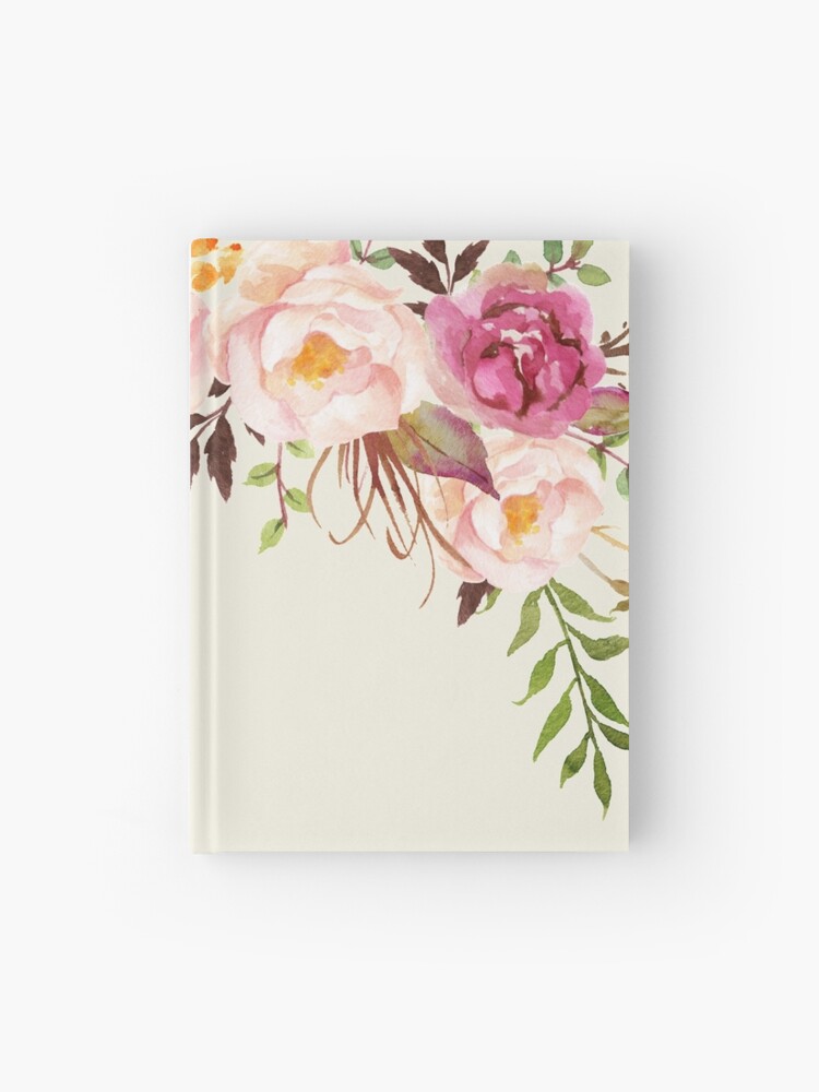 Download Romantic Watercolor Flower Bouquet Hardcover Journal By Junkydotcom Redbubble