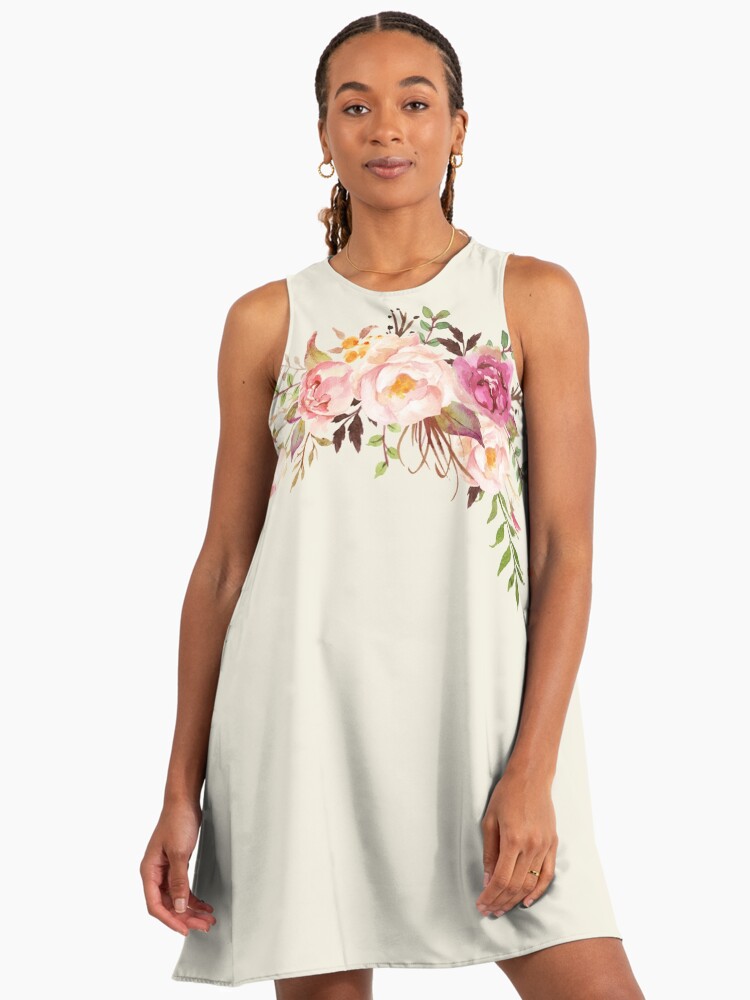 Romantic Watercolor Flower Bouquet" A-Line Dress for Sale by junkydotcom | Redbubble Romantic Watercolor Flower Bouquet" A-Line Dress for Sale by junkydotcom | Redbubble