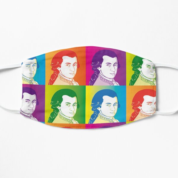 Wolfgang Amadeus Mozart im Cartoon Style Maske