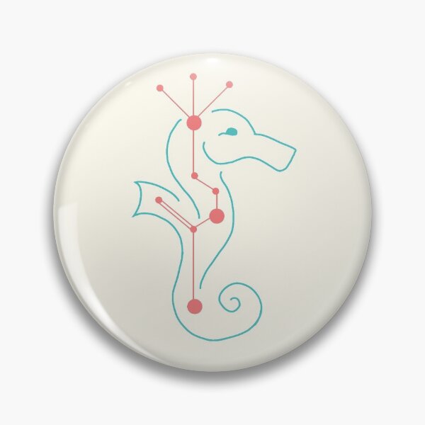Item preview, Acetylcholine Seahorse - teal & coral designed and sold by Lindsay Santacroce.