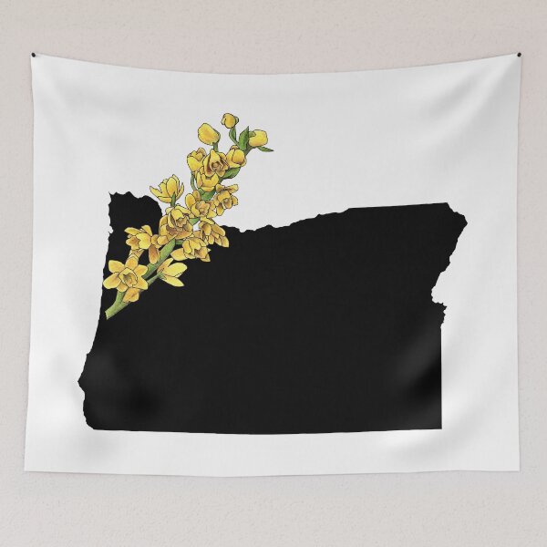 Item preview, Oregon Silhouette and Flower designed and sold by UrsulaRodgers.