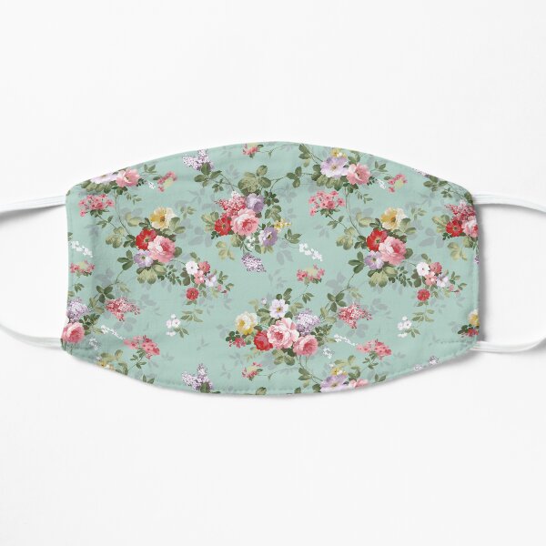 Chic elegant pink roses beautiful flowers pattern Flat Mask