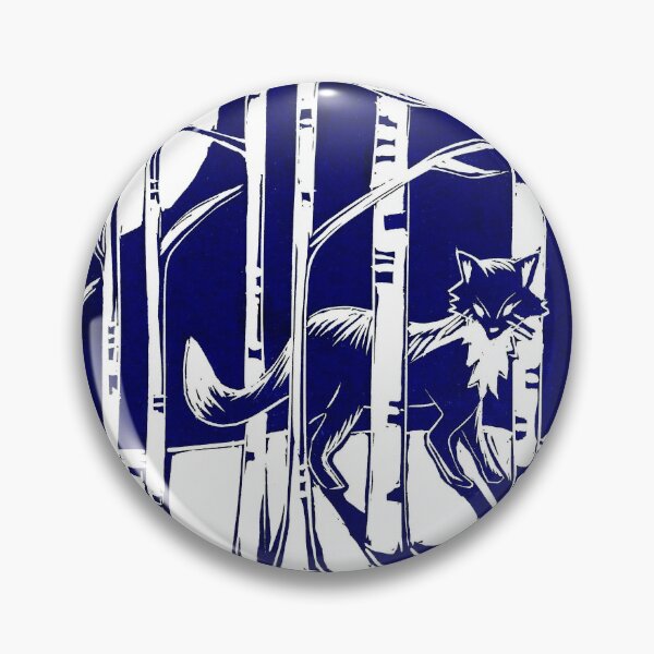 Item preview, Fox in Moonlit Forest Linocut designed and sold by Maddy Bennett.
