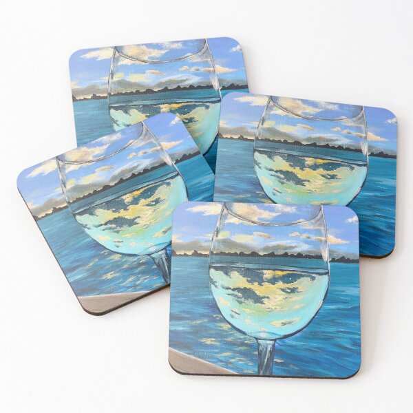Item preview, Wine glass sunset reflection designed and sold by artbymeagan.