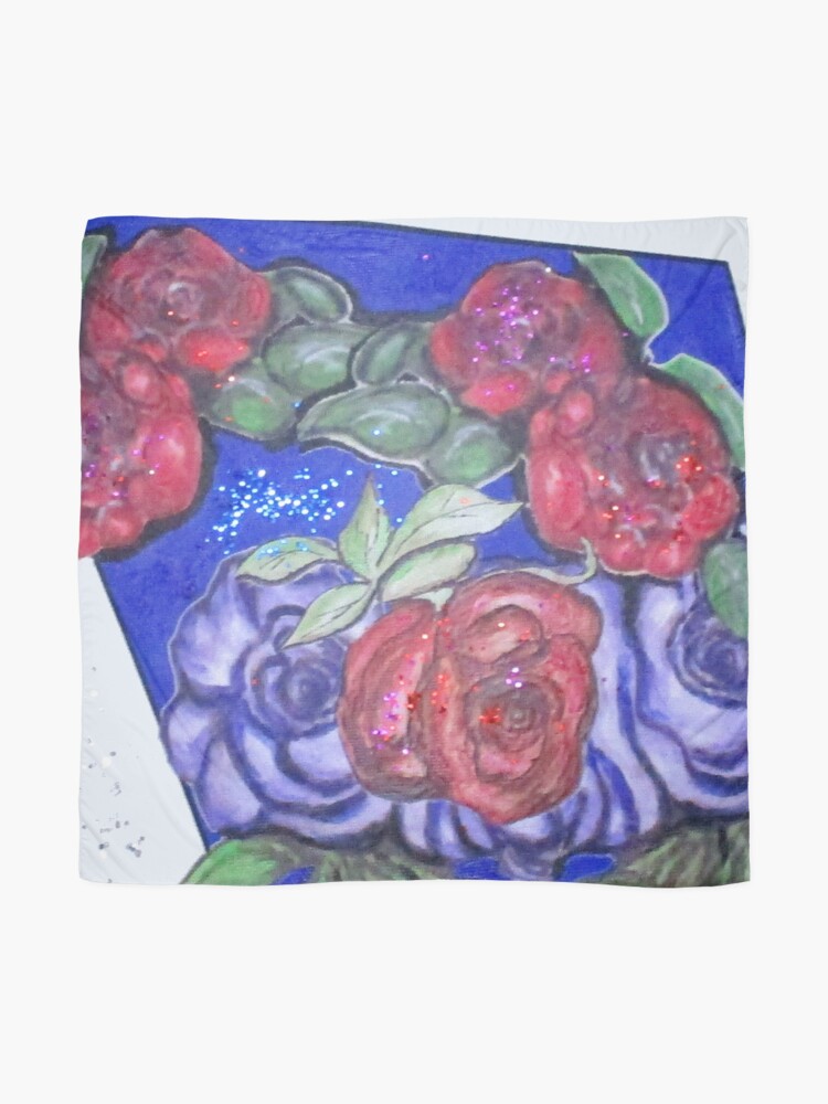 Alternate view of Roses And Blue Scarf