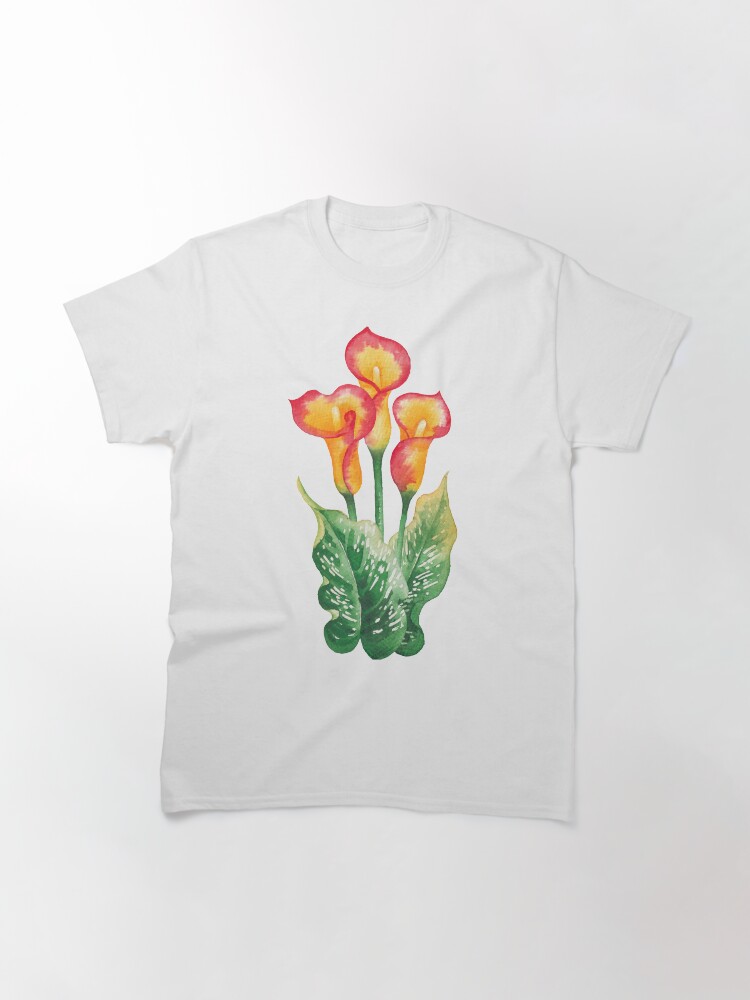 Thumbnail 3 of 7, Classic T-Shirt, Watercolor Calla Lily designed and sold by Glazkova.