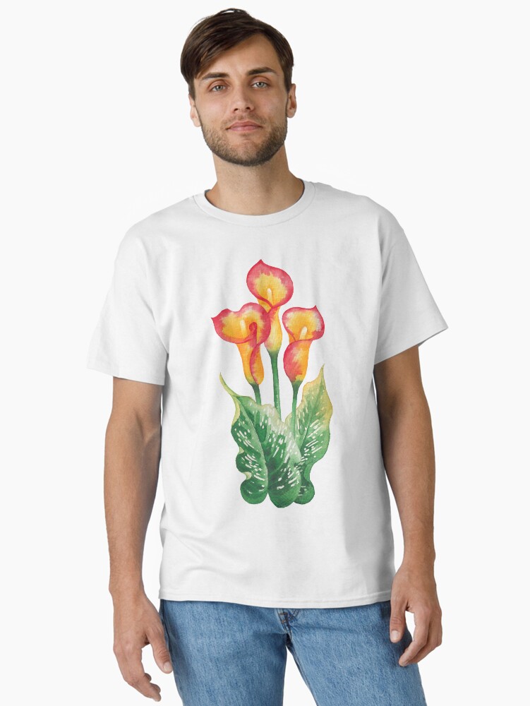 Thumbnail 1 of 7, Classic T-Shirt, Watercolor Calla Lily designed and sold by Glazkova.