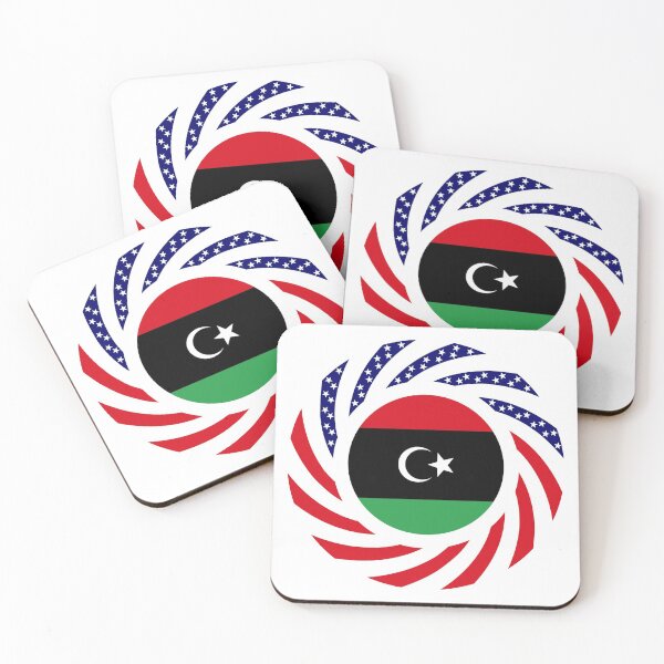 Item preview, Libyan American Multinational Patriot Flag Series designed and sold by Carbon-Fibre Media.