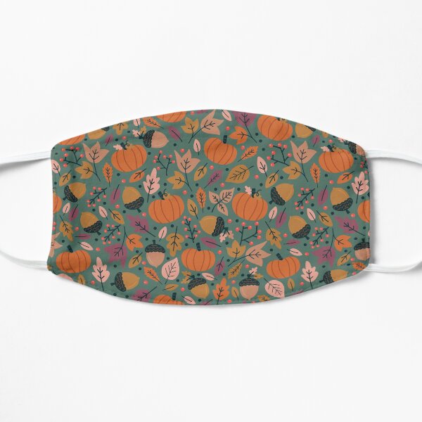Fall Pumpkin Field Flat Mask