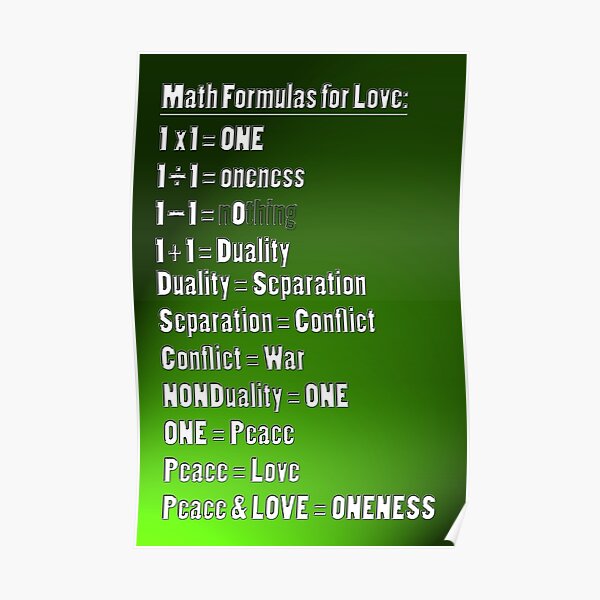 Math 4 Love Poster