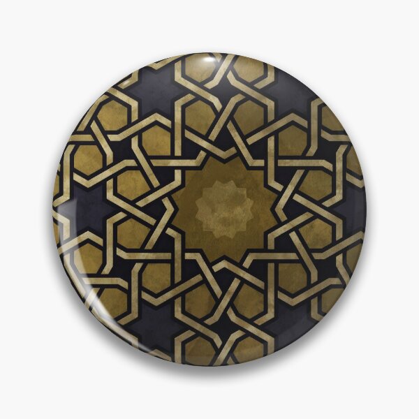 Item preview, Golden Islamic Middle Eastern Arab Mandala Pattern designed and sold by Mandala Peace.