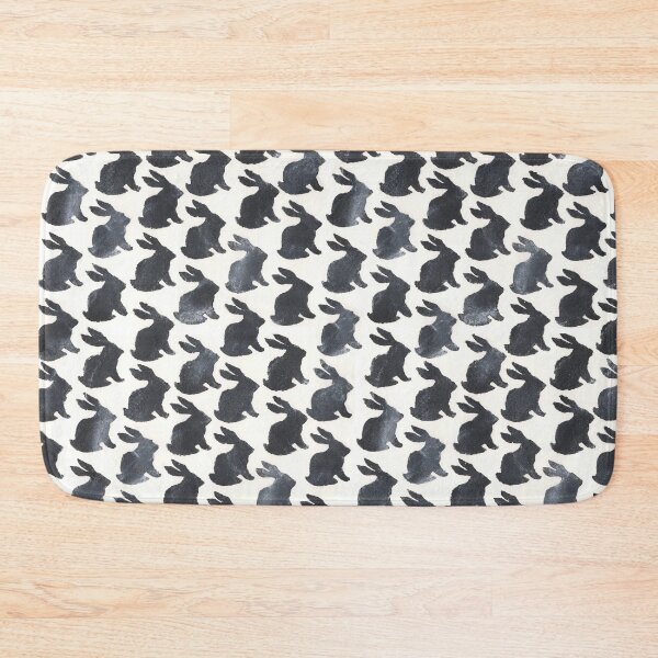 Item preview, Black Chalkboard Rabbit Pattern designed and sold by Robayre.