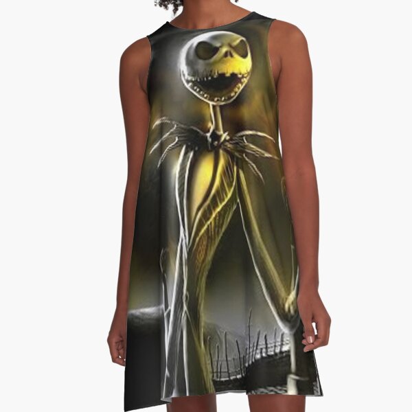 Jack Skellington at the graveyard The Night Before Christmas official design A-Line Dress
