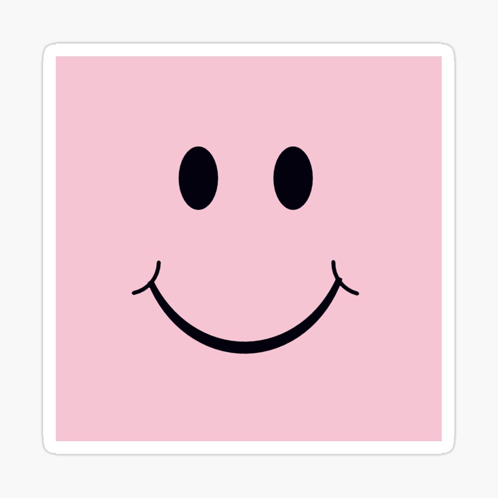 Focus on the Good PNG Pink Smiley Face Sublimation Design Pink 