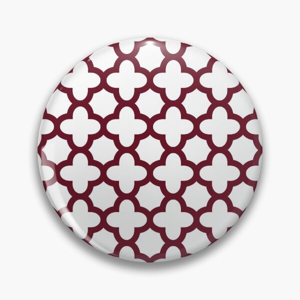 Item preview, Burgundy and White Quatrefoil Pattern designed and sold by KarinaI.