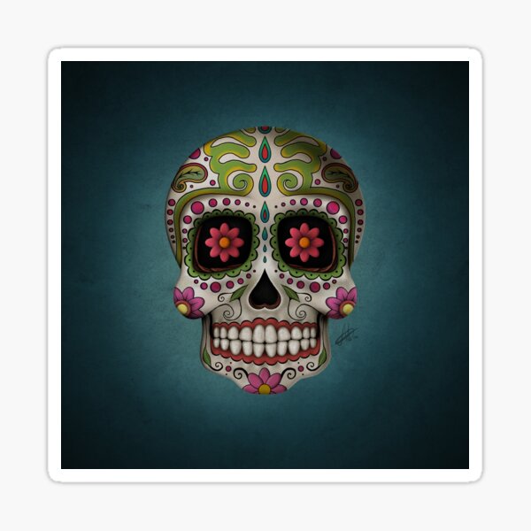 Mexican Skull 2.0 Canvas Sticker