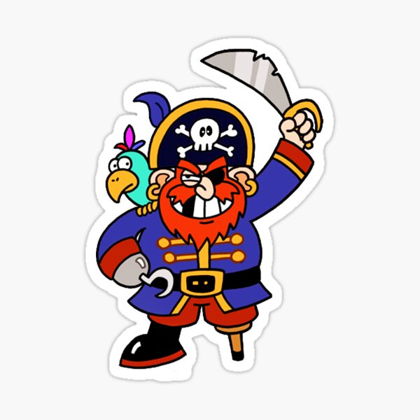 pirate captain with beard hook hand and wooden peg leg - Playground