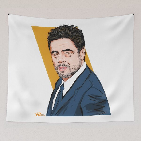 Item preview, Benicio del Toro - An illustration by Paul Cemmick designed and sold by TIGERDAVER.
