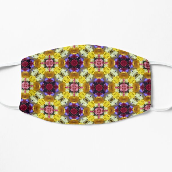 bunte Blumen, Blüten, Muster, abstrakt, retro, vintage, blumig Maske