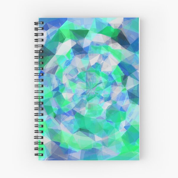 Item preview, geometric polygon abstract pattern in blue and green designed and sold by Mrvell.
