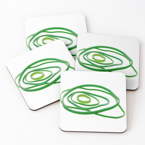 Item preview, Loose play - Green circles pile of rubber bands designed and sold by Latch Farm  Studios.