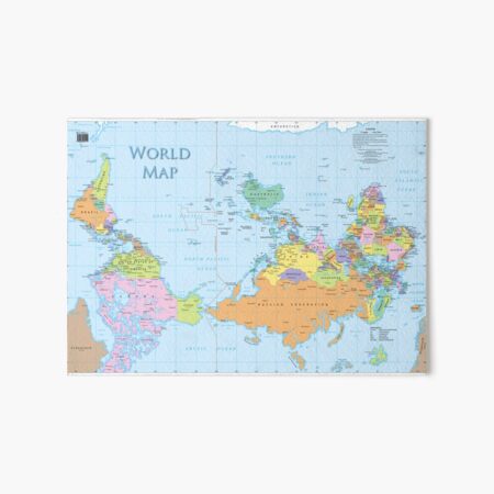 Item preview, upside down world map designed and sold by aislingodonnell.