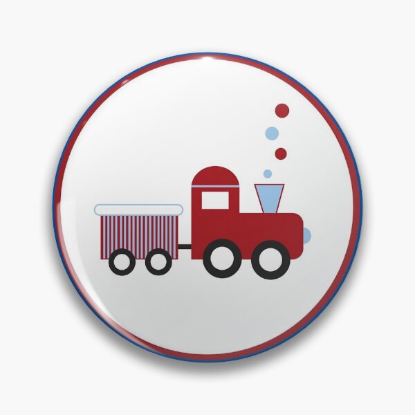 Item preview, Cute Blue and Red Train Childrens Wall Clock designed and sold by cabgodfrey.