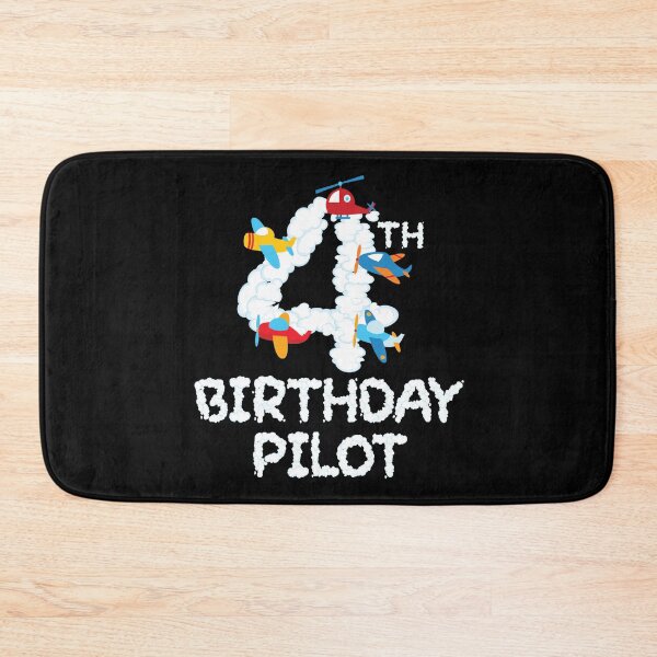 Item preview, 4th Birthday Pilot 4 Years Old Aviator Kid B-day Party graphic designed and sold by Grabitees.
